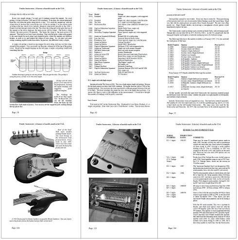 Fender Stratocaster 1971 to 2011 sample pages